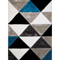 United Weavers Finesse Area Rug 2100 21363 Opulent Aqua Angled Diamonds 7' 10" x 10' 6" Rectangle