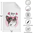 thumbnail image 5 of Cute Kiss Me Puppy Dish Towels Set of 1, Valentine's Day Washable Tea Towels Dishcloths Lint-Free 18x28 Inch Fast Drying for Home Kitchen Clean, 5 of 7