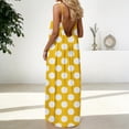 thumbnail image 2 of DHFJKG Womens Backless Maxi Dresses Casual Polka Dot Spaghetti Straps Loose Fit Scoop Neck Beach Sundress Trendy Dresses, 2 of 6
