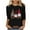 FY1-Black, variant on VKOYWKM Christmas Shirts Women Cute Christmas Gnomes Graphic Tees 3/4 Length Sleeve Women Tops Funny Family Party Christmas T-Shirts