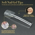 UNA GELLA Soft Gel Nail Tips Long Prefile 240 Square Gel Tips XXL