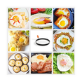 thumbnail image 4 of 8 Inch Pancake Ring Stainless Steel Omelet Ring with Silicone Insulated Handle Round Egg Rings with Oil Brush, 4 of 5