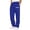 Blue-1, variant on Baggy Sweatpants Men Straight Leg Trendy Newyork Letter Printed Trousers Open Bottom Athletic Joggers For Men With Pockets