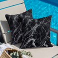 thumbnail image 6 of Abstract Art Throw Pillow Cover Dark Black Marble Texture Modern Simple Cotton Linen Cushion Cover Throw Pillow Case with Invisible Zipper for Couch Sofa Bed Chair Car 16x16 Inch, 6 of 13