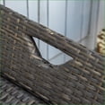 thumbnail image 4 of Outdoor Wicker Storage Bench, 27 Gallon with Cushion, Cream PE Rattan Patio Furniture | Steel Frame | Cream, 4 of 11