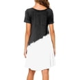 thumbnail image 4 of Ersazi Robe pour Femmes 2023 Mode pour Femmes Col Rond Chandail à Enfiler avec Manches Courtes Imprimées Décontractée Ample Longueur Genou en Liquidation Bleu G, 4 of 6