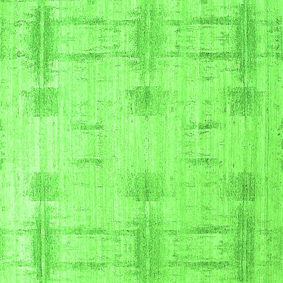 Ahgly Company Indoor Square Solid Green Modern Area Rugs, 3' Square