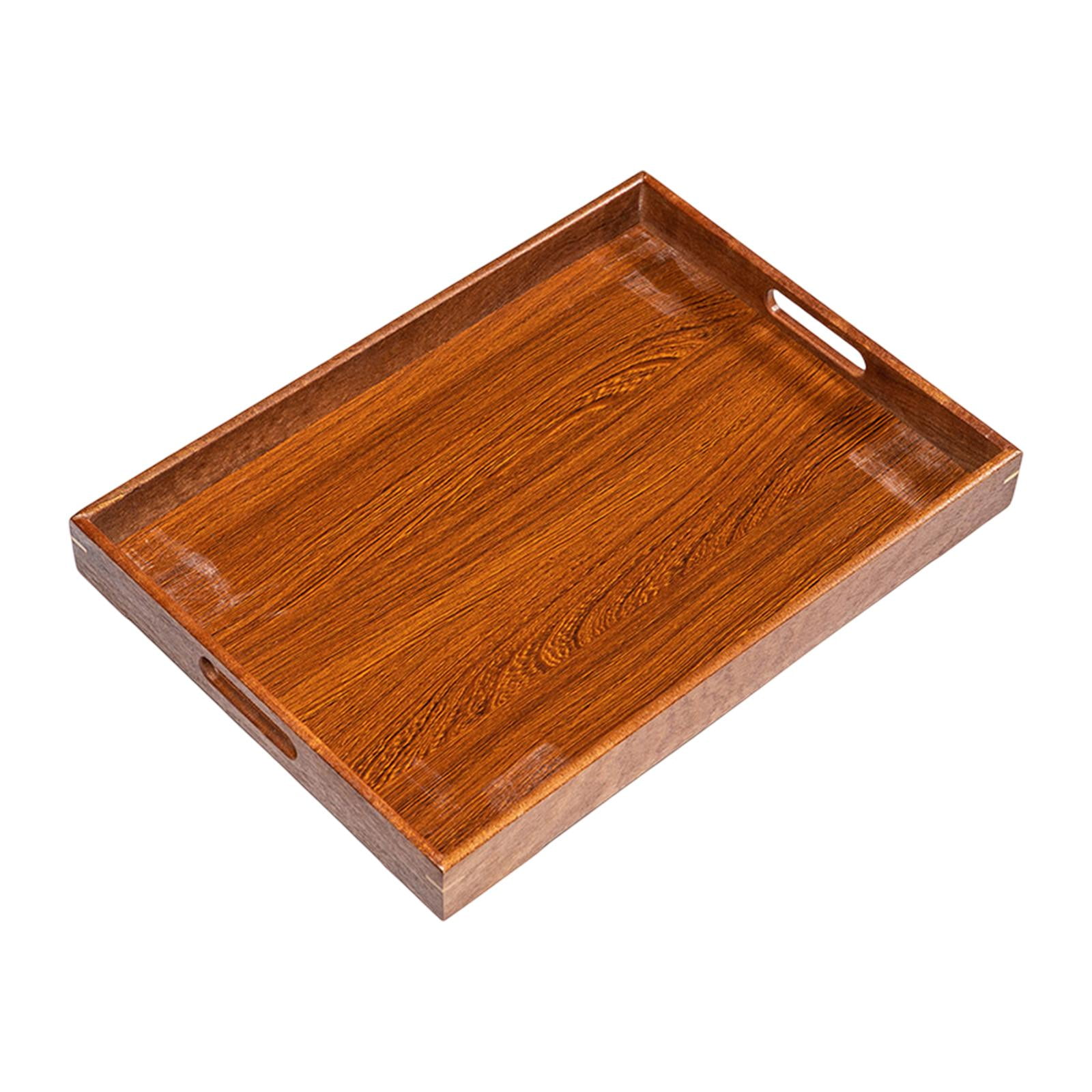 Serving Tray, Wooden Coffee Table Serving Tray, Teacups Tableware Table