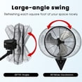 thumbnail image 6 of 2 Pack 22" Wall Mount Fan, 3 Speeds Wall Oscillating Fan with 7000 CFM, Cooling Fan, High Velocity Fans, Black, 6 of 7
