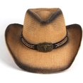 thumbnail image 3 of 2025 Latest Model Cowboy Hats for Women, Brown Straw Cowgirl Outfits, Western, 3 of 5