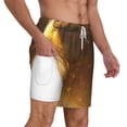 thumbnail image 2 of Balery Golden Pig Cloud Fantasy Mens Swim Trunks Swim Shorts for Men Quick Dry Inseam Beach Shorts with Compression Liner Pocket-X-Large, 2 of 9