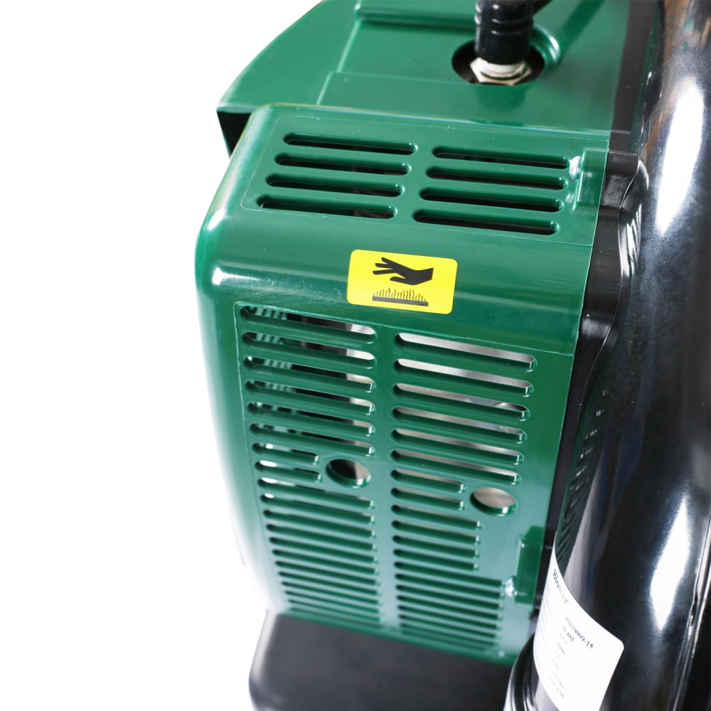 DECMAY 63.3CC Professional Backpack Leaf Blower - Heavy Duty 3.6HP Gas Powered with 750CFM Airflow (Green, Low Noise 103dB)