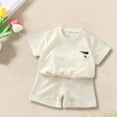 thumbnail image 2 of Ruyang Kids Girls 2 Piece Set Knit Top and Shorts Athletic Outfits Short Sleeve Matching Lounge Set Girls Breathable Outfits, 2 of 8