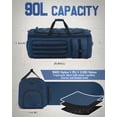 thumbnail image 4 of Gonex 90L Travel Duffel Bag for Men, 3 in 1 Extra Large Gym Bag Backpack with Shoes Compartment for Weekender Sports Workout, 4 of 7