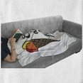 thumbnail image 6 of Eat Dessert First Soft Flannel Fleece Throw Blanket, Food Words with Colorful Scoops of Ice Cream on Waffle Cone Cartoon, Cozy Plush for Indoor and Outdoor Use, 50" x 60", Multicolor, by Ambesonne, 6 of 6
