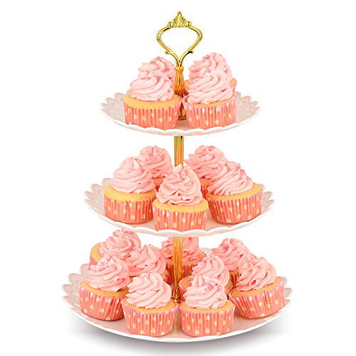 New 3-Tier Cupcake Stand Cake Dessert Wedding Party Display Tower Round T7A0 