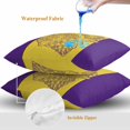 thumbnail image 4 of Yellow Purple Conch Throw Pillow Covers 18x18 Inch Set of 2, Summer Beach Coastal Modern Art Waterproof Outdoor Pillow Covers, Decorative Cushion Pillowcases for Couch, Sofa, Bed, Garden, Patio, 4 of 9