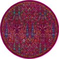 thumbnail image 1 of Unique Loom Calypso Tapis Surteint 7' 10 x 7' 10 Rond Fuchsia/or, 1 of 2