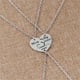 thumbnail image 4 of Collar para mujer, joyería para mujer, collar de acero inoxidable con costura de rompecabezas y colgantes de corazón con nombre personalizado., 4 of 5