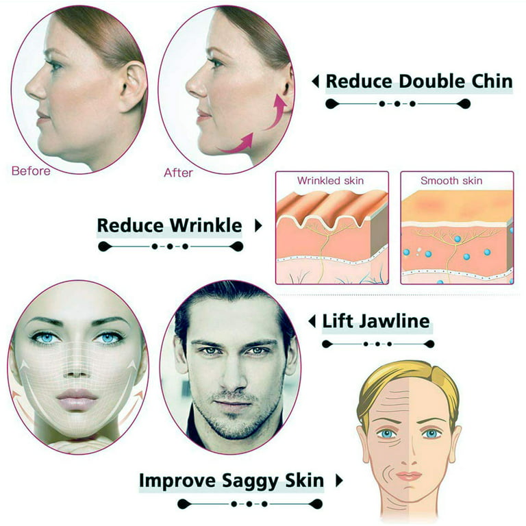 100 Pieces Face Lift Tape Instant Face Lifting Sticker Invisible Waterproof Elasticity Face Lift Patch for Reduce Double Chin, V-Line Face, Firm Skin