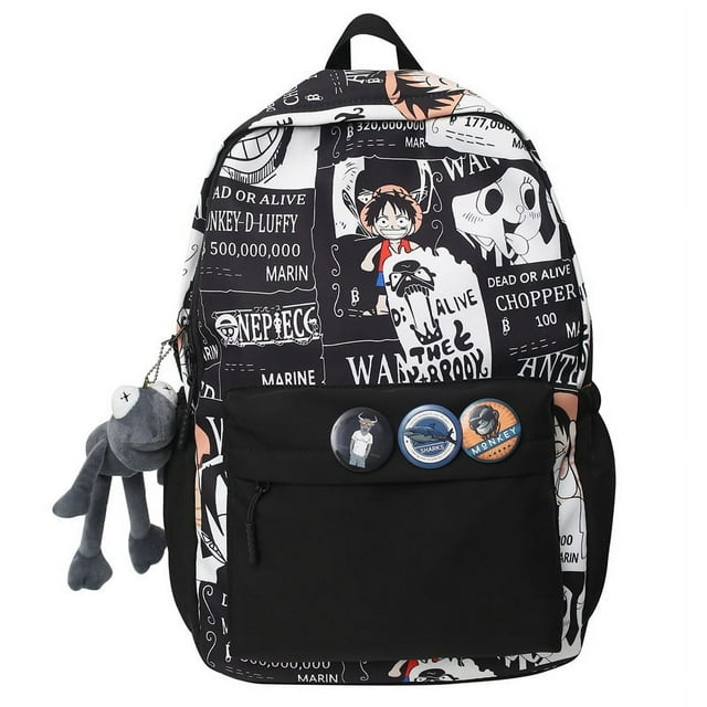 One Piece Teenager Student Schoolbag Casual Trendy Cool Anime Backpack Large Capacity Backpack-week