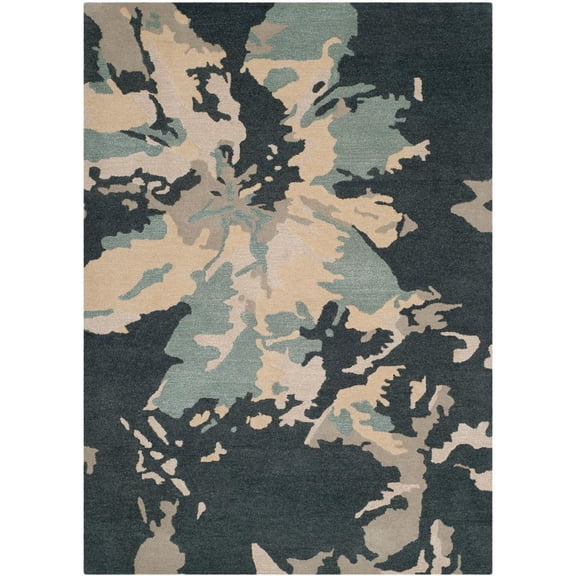 SAFAVIEH Bella Faye Abstract Area Rug, Steel Blue, 5' x 8'