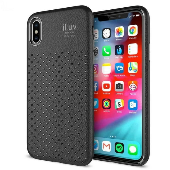 Funda ILUV Metal Forge para iPhone XS MAX Negra