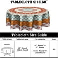 thumbnail image 2 of Boho Tablecloth Round 60 Inch - Floral Table Cloths Bohemian Circle Table Cover for Party Picnic Kitchen Dining Room, 2 of 7