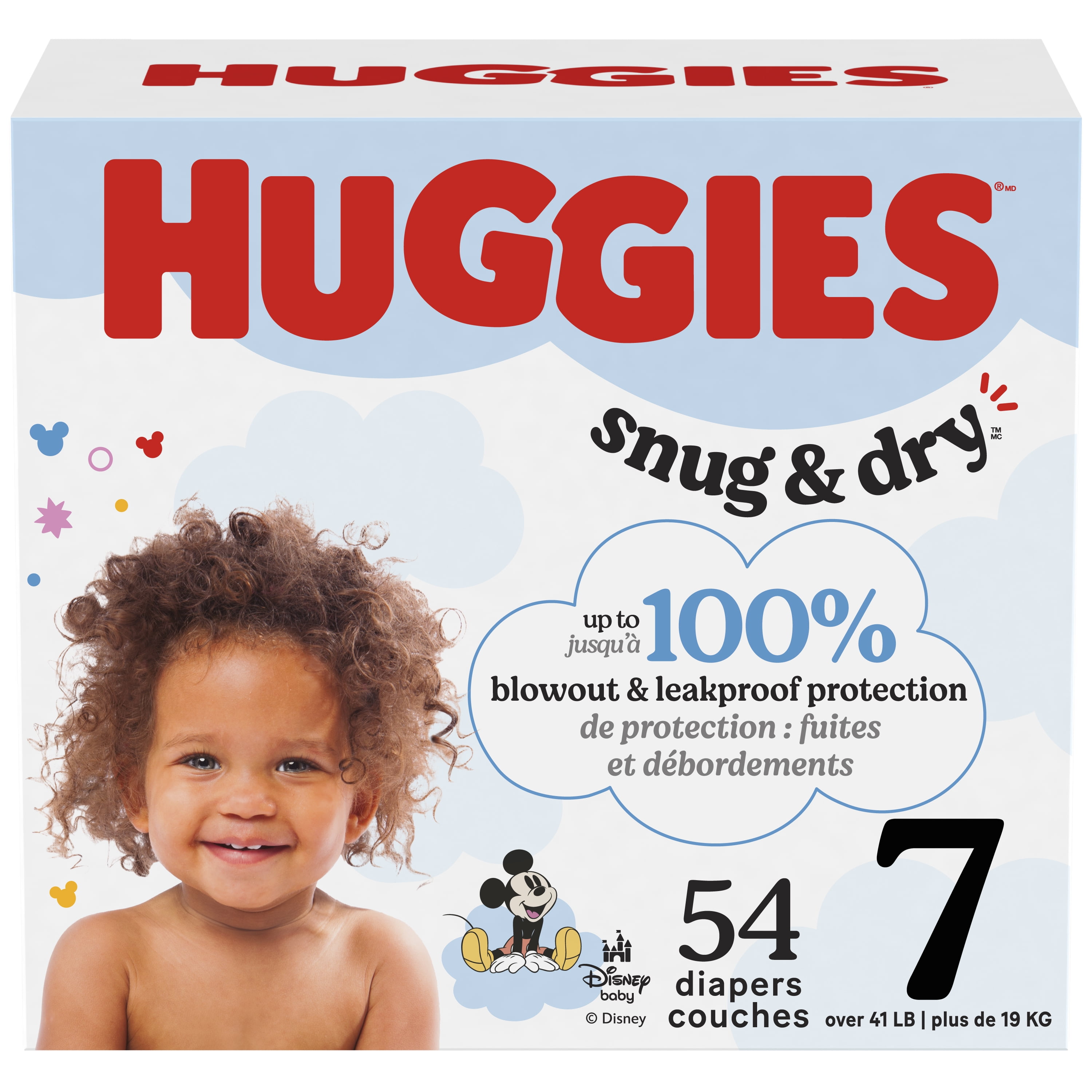 Huggies Snug & Dry Baby Diapers, GIGA Size 7 (8-46lbs), 128-66 Ct