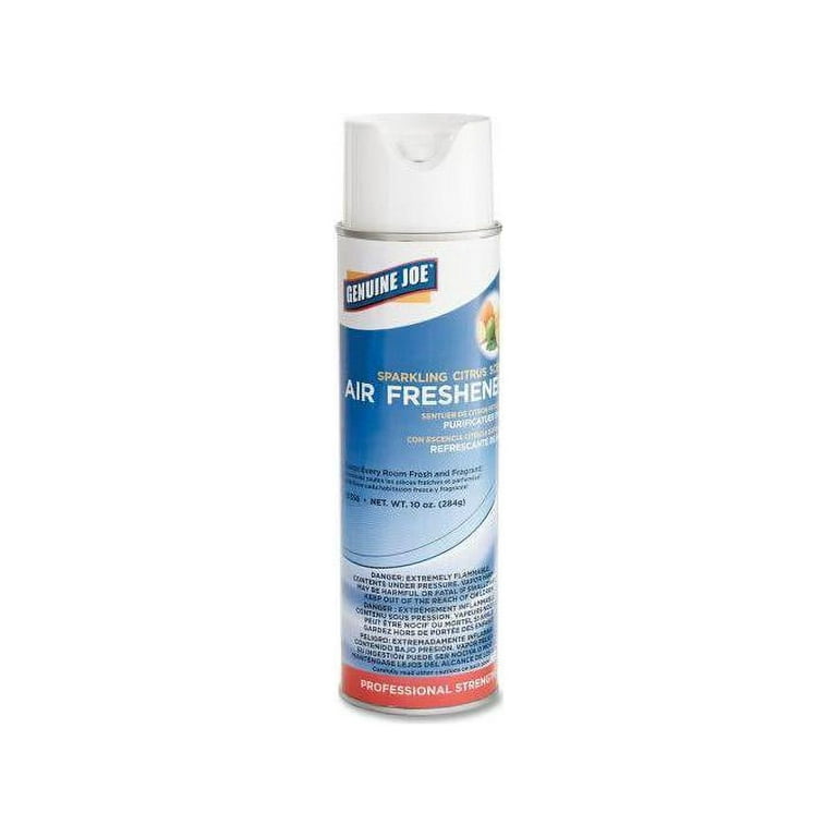 Genuine Joe Sparkling Citrus Air Freshener - Spray - 10 oz - Sparkling Citrus - 12 / Carton