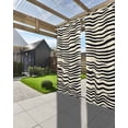 thumbnail image 3 of nqOlkjepod Outdoor Curtains for Patio Waterproof, Beige Black Stripe Outdoor Privacy Panels Grommet, Modern Abstract Art Lines Wave Blackout Outside Curtains for Porch/Cabana 54"x84", 2 Panels, 3 of 8