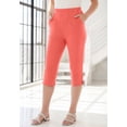 thumbnail image 3 of Roaman's Women's Plus Size Soft Knit Relaxed Pull-On Capri Pant, 3 of 5