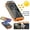 Black and Orange, variant on Solar Charger Power Bank 15000mAh, Portable Wireless Charger, 20W, with USB C Interface for Mobile Phones, Solar Panel Charger with Dual Flashlights for Camping