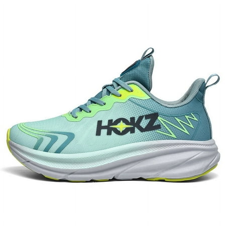 

HOKZ men s shoes fly-woven mesh breathable sports shoes casual shoes shock-absorbing running shoes Misty Green A58 39=U.S 6.5=24.5cm