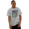 USA Pride Statue of Liberty Americana Men's Graphic T Shirt Tees Brisco Brands S