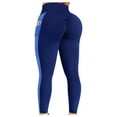 thumbnail image 2 of Pantalones de yoga de cintura alta para mujer Control de barriga Adelgazamiento Leggings de entrenamiento Correr Levantamiento de glúteos Medias con bolsillos Fridja  nalpqowj16327, 2 of 6