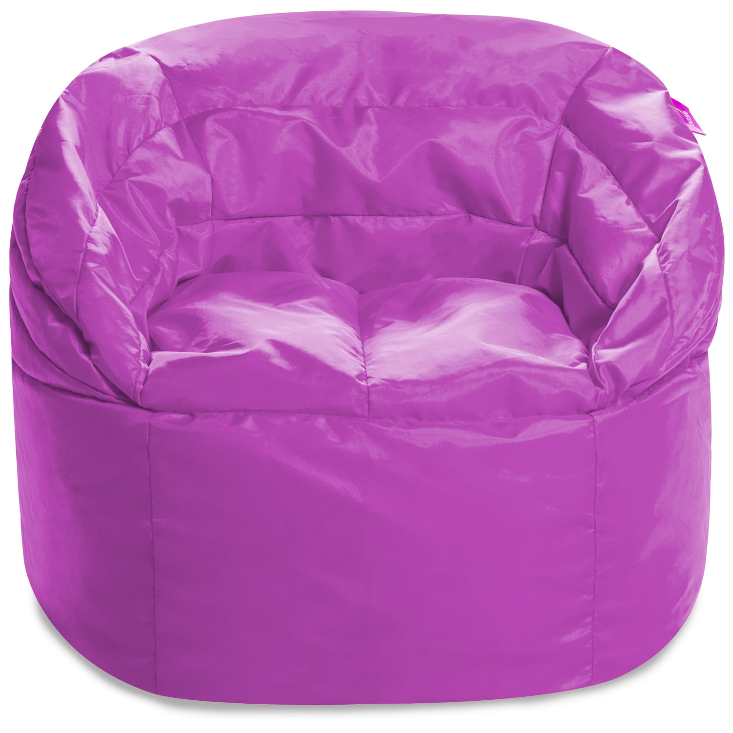 Posh Creations Structured Comfy Bean Bag Chair Sonoma Lounge for Teens, Nylon, 2 Ft,Purple