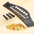 thumbnail image 5 of Pasadores de puente de guitarra acústica de Cobre con punto Verde Paquete de 6 Unique Bargains, 5 of 5
