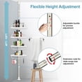 thumbnail image 3 of Arcticwind Corner Shower Caddy Tension Pole,Adjustable Height with 4 Shelves,No-Drill Quick Installation,Space Saving Storage,for Renters Family Bathtub Shampoo Accessories Storage Holder,White, 3 of 5