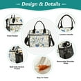 thumbnail image 3 of FORMRS Insulated Lunch Bag Unisex Large Capacity with Shoulder Strap, Blue Floral, 3 of 6