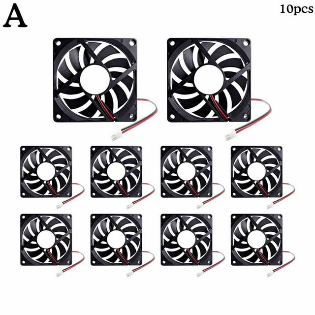 12V 8010 Silent Cooling Fan, Computer Case Fan 8cm x 8cm x 1cm PC Computer Fan, for Industrial Equipment, Cooling Case