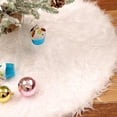 thumbnail image 4 of Falda de árbol de Navidad de felpa, falda de árbol de Navidad de pelo largo blanco puro, 78/90cm, decoración de árbol de Navidad, 4 of 4