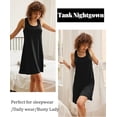 thumbnail image 5 of Sleepwear for Women Tank Nightgown Chemise Racerback Sleeveless Sleep Dress, 5 of 8