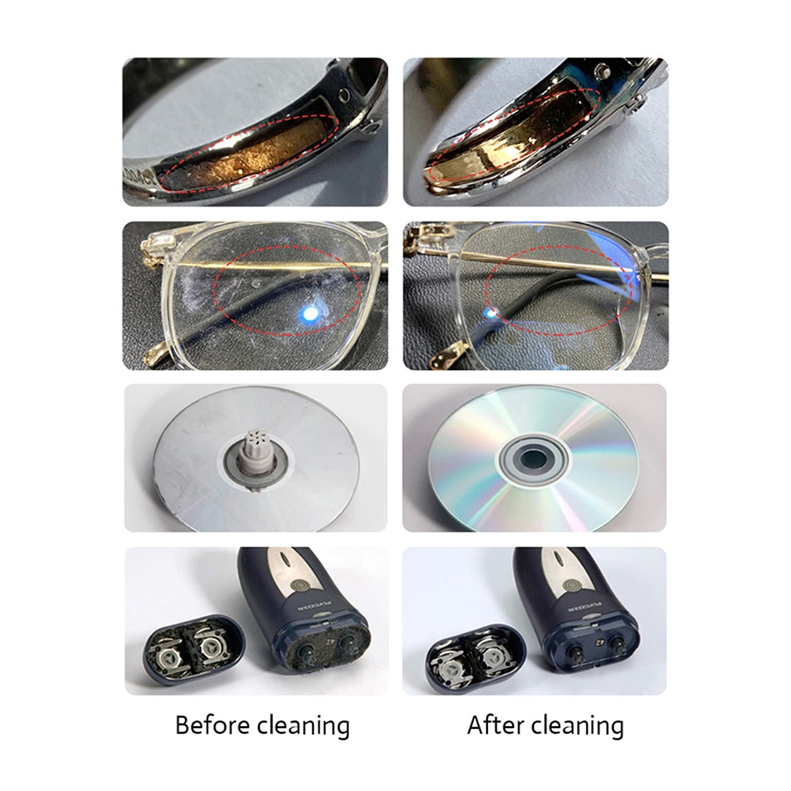 Ultrasonic Cleaners 30/50W For Watches Contact Lens Glasses Denture Teeth Electric Makeup Razor ,Strong Cleaning
