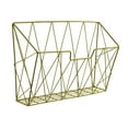 thumbnail image 3 of Tnarru Magazine Rack, Wall Mounted File Holder, Decorative Metal Multifunctional Mail Organizer Newspaper Holder for Documents, Book Gold, 3 of 8