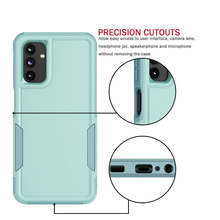 Samsung Galaxy A14 5G Case ,Sturdy Phone Case for Galaxy A14 2023 5G 6.6  inch ,Tekcoo Shockproof Protection Heavy Duty Armor Hard Plastic & Rubber  Rugged Bumper 2-in-1 Case Cover -Mint 