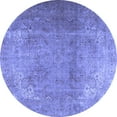 thumbnail image 1 of Ahgly Company Machine Washable Indoor Round Persian Blue Traditional Area Rugs, 6' Round, 1 of 4
