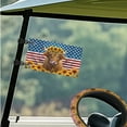 thumbnail image 3 of XYZCANDO Cow Sunflower 4pcs Golf Cart Seat Covers Golf Cart Steering Wheel Covers USA Flag 2pcs Golf Cart Flags American Flag Golf Cart Decor Golf Cart Wheel Cover Double Sided Golf Cart Flag Blue, 3 of 7