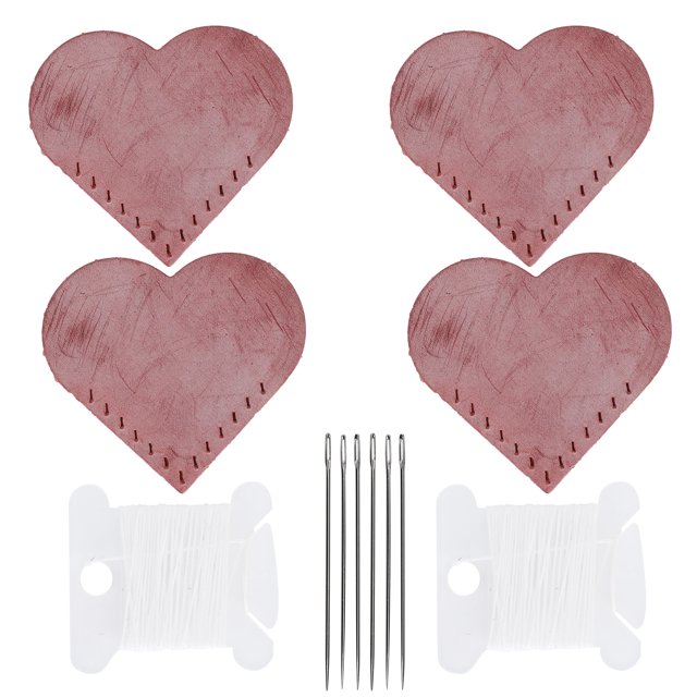 Parche hecho a mano, 2 juegos de marcapáginas hechos a mano de tela en forma de corazón Los marcapáginas de cuero mejoran su experiencia