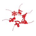 thumbnail image 4 of 6 Piezas de Adornos Navideños de Cortadas en Rodajas Etiquetas de con Orificios para Colgar Adornos de árboles Y Cuerdas para de rojo Gloria Ornamentos del árbol de navidad, 4 of 8